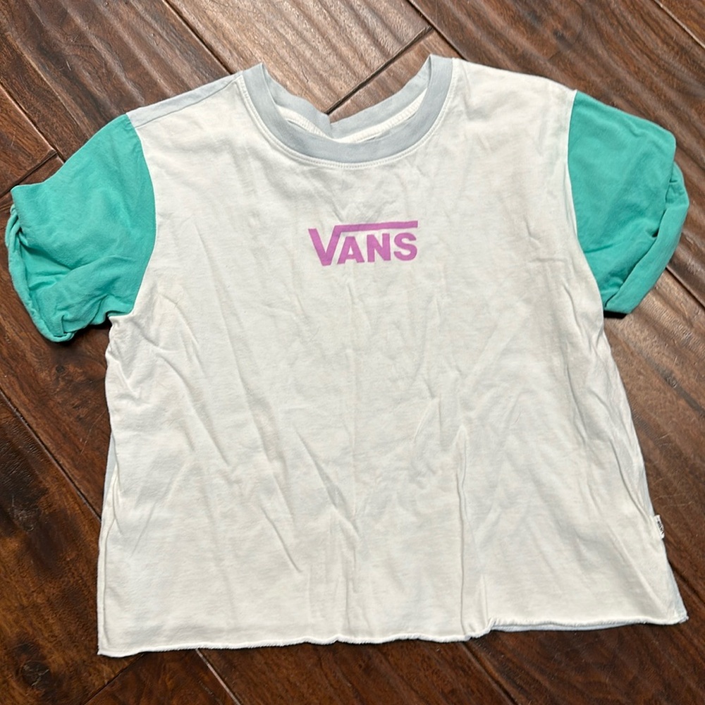Vans colorblock cropped T-shirt Sz Small